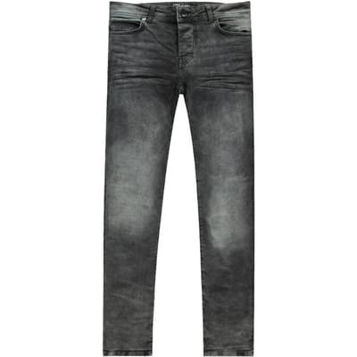 Cars zwarte heren jeans   Used washed wassing   Skinny Fit   5-Pocket zakken   Knoopsluiting   Regular waist Zwart 27/34