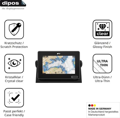 dipos – 2x Beschermfolie geschikt voor Raymarine Axiom+ 7 | Krasbestendige & heldere Screenprotector Ultra-Thin