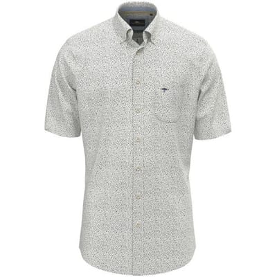 Fynch-Hatton Overhemd Minimal Flower Pattern Button-Down Horizon / male