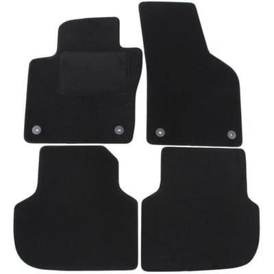 Tapis de sol - VW - Jetta 2011-2018 - Velours noir - Ajustement précis - Antidérapant