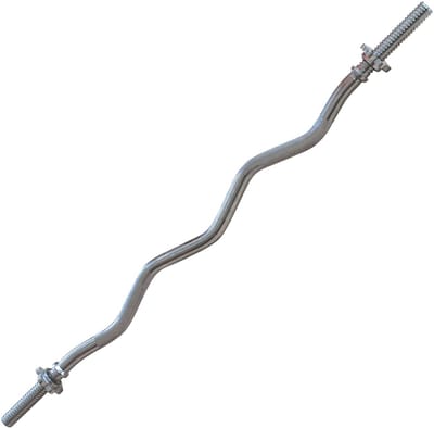 Tunturi Halterstang - Curlstang -120cm - 30mm - Schroefsluiting - Incl. gratis fitness app