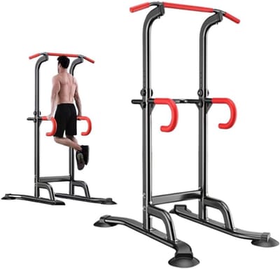 Kracht Toren - Fitness Station - Full Body Training - Veelzijdig Inzetbaar - 165-210 cm - Zwart