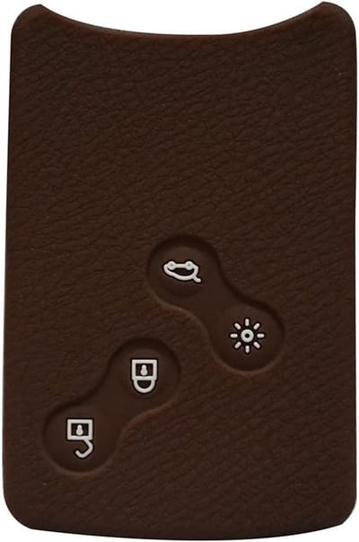 Siliconen Sleutelcover voor Auto met 4 Toetsen - Geschikt voor Renault Clio, Scenic, Megane en Duster - Bescherming en Stijl (Bruin)