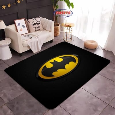 NR.5 DC Batman Thema Tapijt Nieuwe Release!Antislip Geluidsisolatie, Kleed voor Woonkamer Kinderkamer Kantoorruimtes, Duurzame Mat 40x60cm (16x24in)