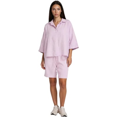 Bermuda voor dames Haris Cotton Essentials Knot Waist Slant Pocket