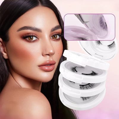 Magnetische Wimpers - Vier paren - Herbruikbaar - Aanbrengen in 2 Minuten - Blijft Hele Dag Stevig Zitten
