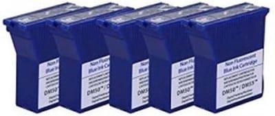 5 stuks Inkt patronen blauw voor de Pitney Bowes DM50, DM55 NetSet2 frankeermachine