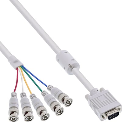 VGA (m) - 5x BNC (m) videokabel / beige - 5 meter