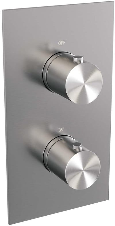 Brauer Brushed Edition - 3 Weg - Inbouwthermostaat - In/afbouwdelen - RVS Geborsteld PVD