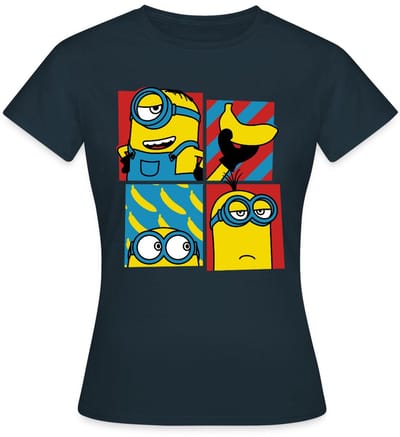 Minion Stuart Bob Kevin Humor T-Shirt Dames