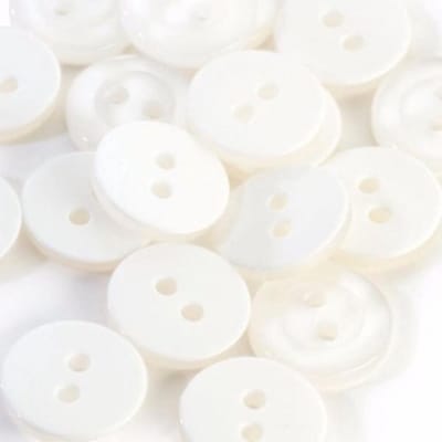 10 overhemdknoopjes transparant - 2gats - 10x knoopje ecru doorzichtig - knopen - knoopjes - 10mm