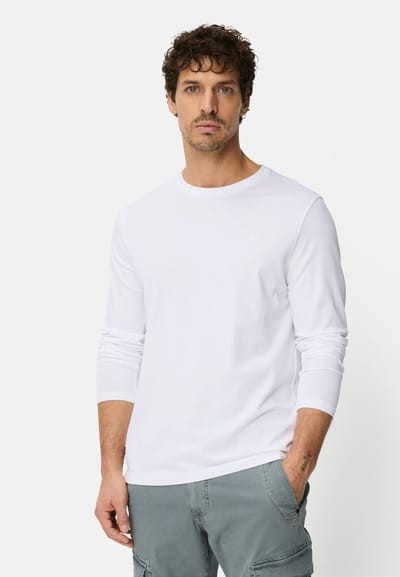 camel active fleXXXactive® Longsleeve met ronde hals - Maat - Witmenswear-XL