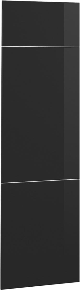 Vicco R-Line Keukenfront – 59.6 x 196 cm meubelfront voor de koelkastombouwkast Zwart hoogglans
