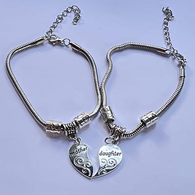 GoedeDoelen.Shop | Armbanden Set Mother Daughter Love | Statement Armband | Polsmaat 17,5 - 23 cm | Moede Dochter Liefde | Gedenk Armband | Hope | Balans | Cadeauset | Cadeautje | Wellness-House