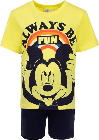 Mickey Mouse - Shortama - Geel - 3 jaar - 98cm