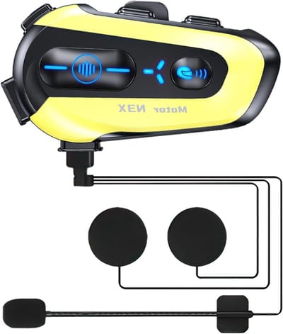 Helm Headset - Motor Communicatie - Veilig Onderweg - Ruisonderdrukking - 300m Bereik - Zwart