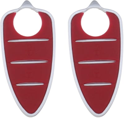 Dailygoody - Auto Afstandsbediening Sleutelhanger - 3 Knoppen - Rubber Toetsenbord - Rood - Vervangende Knop Pads - Geschikt voor Alfa Romeo Mito en G...