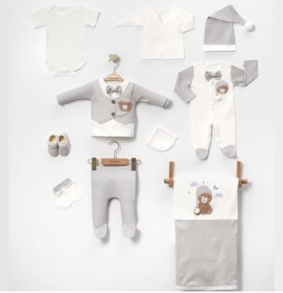 Beer - 10-delige baby newborn kleding set jongens - Newborn set - Babykleding - Babyshower cadeau - Kraamcadeau