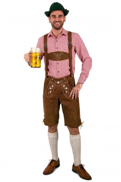 Lederhose - Bruin - mt.52 - L