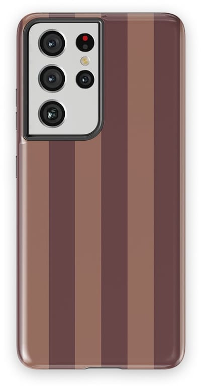 DripCase Gestreept Hoesje Samsung Galaxy S21 Ultra | Backcover met Mag | Stripes Motief | Trendy Case Samsung Galaxy S21 Ultra met Strepen Burgundy Rush