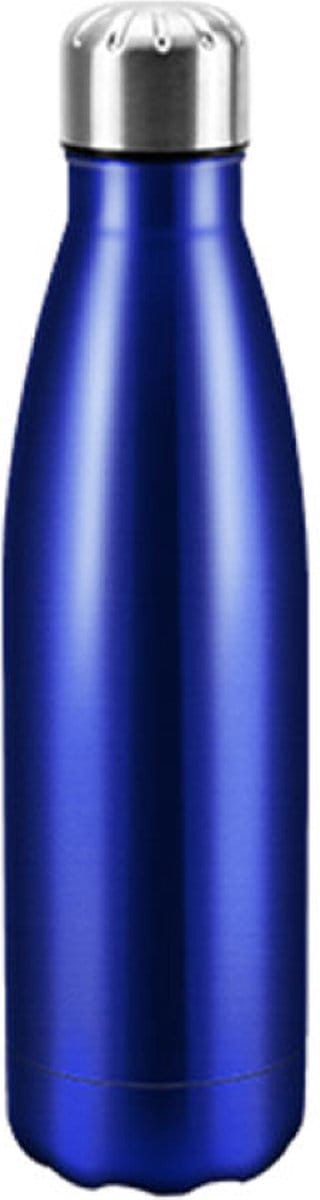 Sparkle&Dream - Drinkfles Stainless Steel -Metallic Blauw - Voor Turnen en Gymnastiek