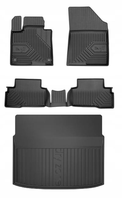 Frogum Line 77 - Automattenset + Kofferbakmat - Perfecte pasvorm - Geurloos TPE - Hoge beschermrand – Kia Sportage V Hybrid