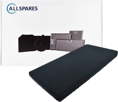 AllSpares Koolstoffilter voor Afzuigkappen geschikt voor Novy Monoblock 563-80061 - 830055 (410x200x30mm)