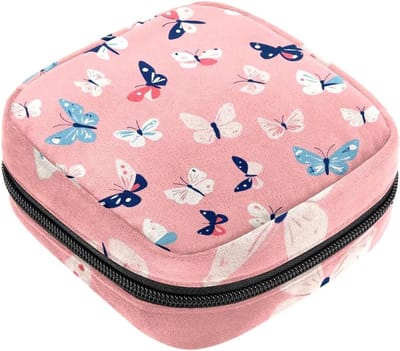 Opbergtas Maandverband - Menstruatie Kit - Intieme Hygiëne - Privacy Bescherming - 12 x 17 cm - Zwart
