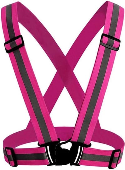 Scoby - Reflecterend Veiligheidsvest - Hardloopvest - Harnasvest - Kruisgordel - Roze