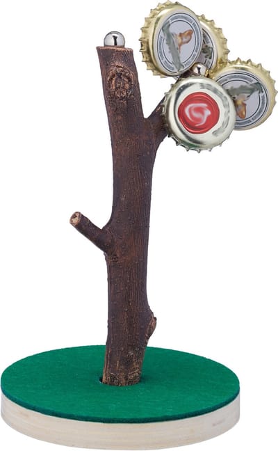 magnetische bierboom - 14 x 9 cm - drankspel en bierdopjes houder - 2 magneten