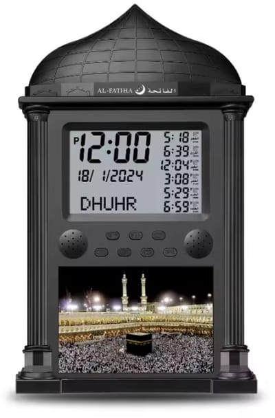 Digitale LED Azan Wandklok met Gebedstijden en Athan Alarm - Islamitische Muurklok met Hijri Kalender - Stijlvolle Gebed Herinneringsklok voor Moskee en Thuis