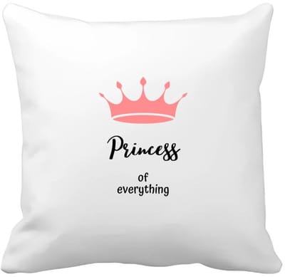 Akyol - princess of everything Kussen hoes - Princess - iemand die zich voelt als een princess - verjaardag - cadeau - kado - geschenk - 40 bij 40 cm