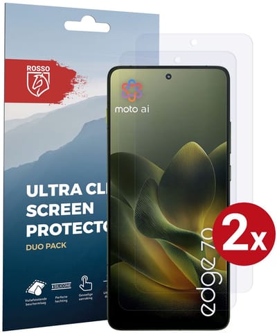 Rosso Screen Protector Geschikt voor Motorola Edge 70 | Ultra Clear Duo Pack | TPU Folie | Case Friendly Beschermfolie | 2 Stuks