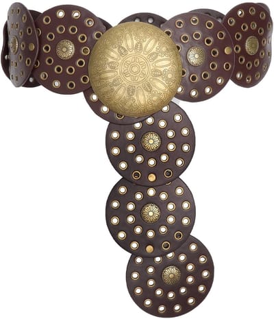 Dailygoods- Tailleriem Vintage - Holle Ronde Riem - Brede Riem - Boho Riem - Riem voor Jurken/Rokken - 1 Stuk