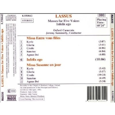 Oxford Camerata, Jeremy Summerly - Orlando Di Lasso: Masses For 5 Voices (CD)