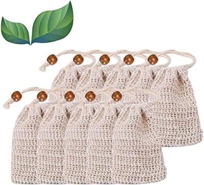 Natuurlijke Zeepzakjes van Sisal - 10 Stuks voor Peeling en Massage