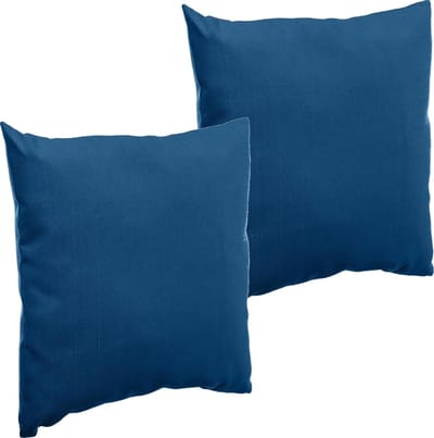 Hesperide Sierkussen - Set van 2x stuks - binnen/ buiten bank - blauw - 40 x 10 cm - Water en UV bestendig