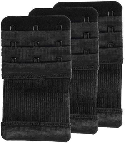 Dailygoods - Bh-extenders voor dames - Elastische Verlengbandjes in Zwart
