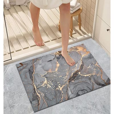 Diatomeeënaarde Tapijt Zacht Absorberend Badkamervloerkleed Toilet Toiletdeur Sneldrogende Voetmat Huisdecoratie 60*90cm
