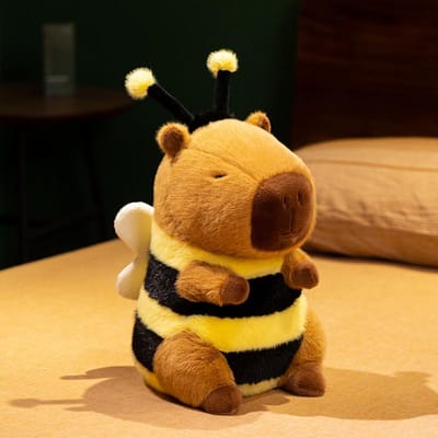 Schattige Bij Capybara Pluche Speelgoed Creatieve Simulatie Bij Capybara Pluche Poppen Zacht Knuffeldier Speelgoed Kinder Verjaardagscadeaus Kamer Decoratie 23cm brown