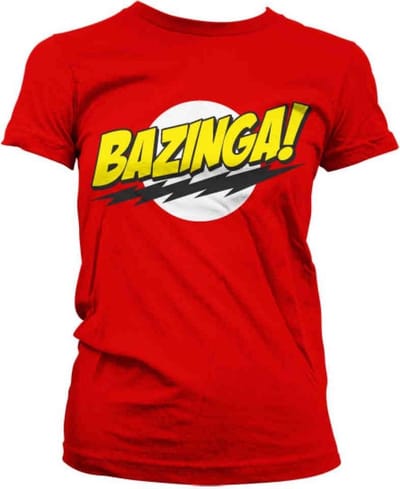 The Big Bang Theory Dames Tshirt -S- Bazinga Super Logo Rood