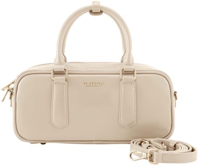 SEIDENFELT MANUFAKTUR handtas schoudertas Arvaja Bowling Bag Stone beige