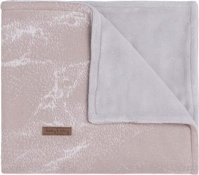 Baby's Only Gebreide wiegdeken teddy - Baby deken Marble - Oud Roze/Classic Roze