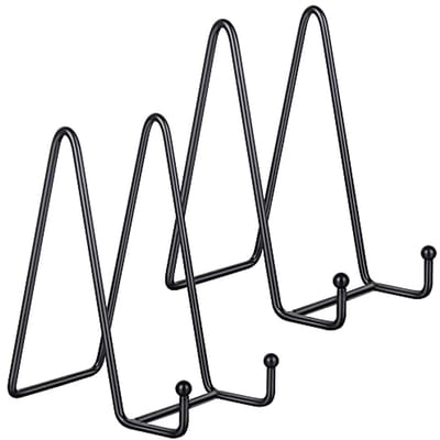 Metaal bordenstandaard 8 inch - set van 2, decoratieve houder voor foto's, boeken en kunst