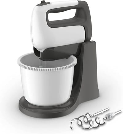 SCH® Mixer met mengkom - Mixer - Mixer met mengkom keukenmachine - Zilver - ‎28cm x 10cm x 32cm