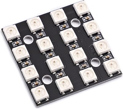 LED NeoPixel 4x4 - 16x WS2812 5050 RGB LEDs met drivers