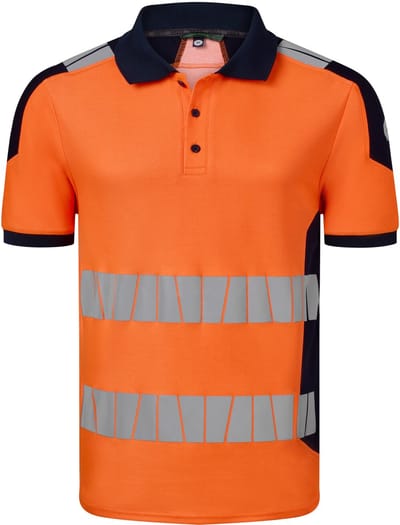 HAVEP Polo High Visibility+ 10080 - Fluo Oranje/Marine - L