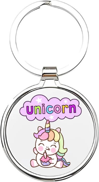 Akyol - Eenhoorn Sleutelhanger - unicorn - Dierenliefhebbers - Regenboog eenhoorn - pegasus - eenhoornsveulen - magisch dier - fabeldier - eenhoorns - sprookjes - paard - paardenmeisje - unicorn sleutelhanger - cadeau voor meisjes - - 4 x 7,5 CM