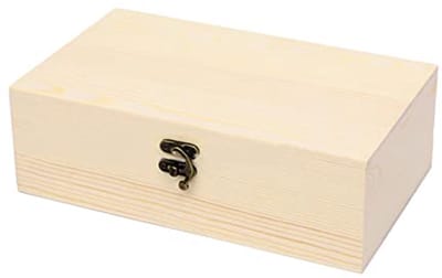 Kleine houten opbergdoos met deksel voor sieraden en knutselprojecten