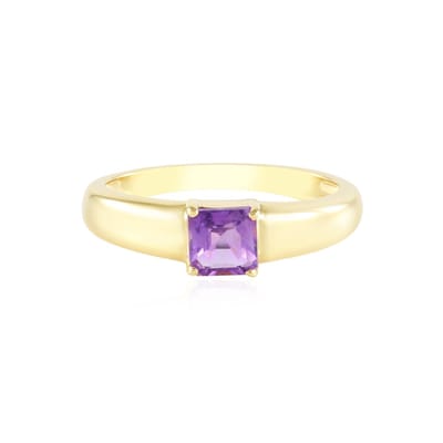 Cavill - Zilveren Ring met 0,51 ct Marokkaanse Amethist - 925 Sterling Zilver Verguld - Achthoekige Asscher Edelsteen - Elegant & Tijdloos